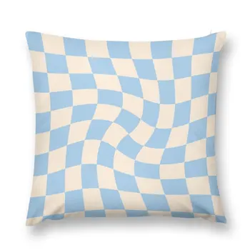 Проверете II - Baby Blue Twist Хвърли Pillow, Декоративни Възглавници и Възглавници В Хола, Калъф За Възглавници