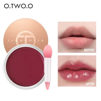 Продажба на едро O. TWO.O 2 в 1, Блясък за устни, руж, Гланц 6 цвята, Водоустойчив Хидратиращи козметични продукти За грим на устните и бузите, Оттеночная червило