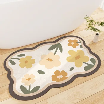 Просто на вратата на банята, впитывающий нескользящий килим, килимче за пода, быстросохнущий домакински подложка със специална форма