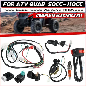 Пълна Електротехник Теглене на Кабели, Бобини CDI Комплекти за Свещи За 50cc 70cc 110cc 125cc ATV Quad Pit Dirt Bike Бъги Картинг