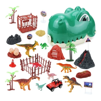 Раница с фигурки на динозаври, реалистичен раница с динозаври за подарък за парти, динозавър за момчета и момичета, развитие на играчка за деца