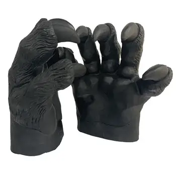 Ръкавици Черна мечка на Хелоуин, имитиращи Ръкавици Мечка, Новост, Ролеви игри за Карнавал, Празнична тема на филма, Великден за децата