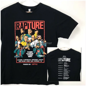 Рядка тениска Netflix Rapture в стил хип-хоп Рап Ft. Nas Дейв East Logic Ti Just Blaze 2019, нови мъжки тениски от 100% памук