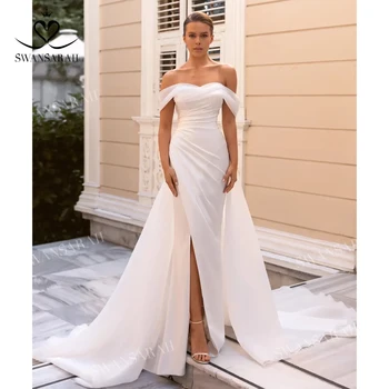 Сватбена рокля с открити рамене 2023 2 В 1 