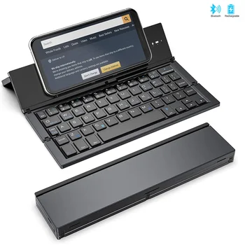 Сгъваема Bluetooth клавиатура Mofii Акумулаторна безжична Сгъваема клавиатура джобен размер за iPad, iPhone Таблет