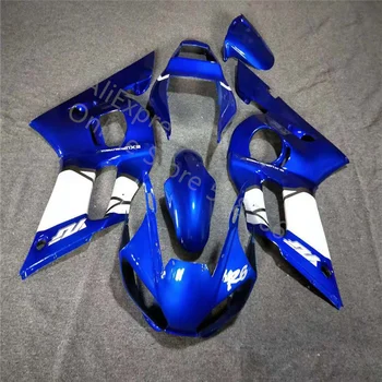Синьо-бял Мотоциклет Обтекател за YAMAHA YZF600 R6 98 02 Комплекти Обтекателей Обтекатели YZFR6 1998-2002 Abs Обтекател