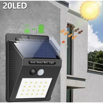 Слънчевата Светлина Led Light С Автоматичен Сензор за Присъствие 20led