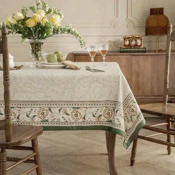Старата покривка за масата за хранене в хола, френска пылезащитная плат
