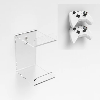 Стенни Акрилна Поставка за слушалки Закачалка Притежателя игрален контролер, Компактен Притежателя на Геймпада на едно Гише монтиране на стена за PS4 Xbox