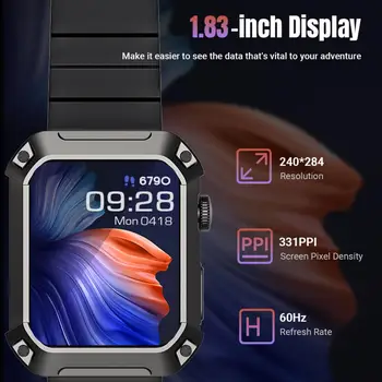 Стилен ръчен часовник Digital IP69K, водоустойчив, с удължено време за чакане, поддръжка на множество езици, Електронни часовници, интелигентно устройство