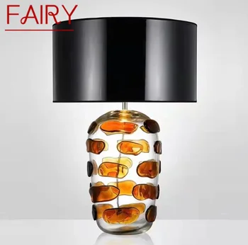 Страхотна настолна лампа в Скандинавски стил с глазура, модерно изкуство, Хол, спалня, кабинет, Хотел, индивидуалност, Оригиналност, Настолна лампа
