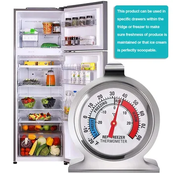 Термометър за хладилник от 4 теми с червен индикатор за Температура на фризера на Хладилник-охладител с извънбордов на една кука и стойка