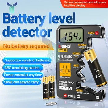 Тестер за Батерии ANENG BT189 Button Cell 9V N D ГВА AAA Универсален Домакински LCD дисплей Тестер за Батерии Power Bank Детектори за Инструменти