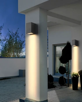 Точка осветление, улично осветление стена във вътрешния двор, слънчеви стенни лампи на вилата, стенни лампи с двойна глава, битови стенни лампи на балкона