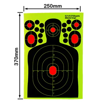 Учебна цел за лов и Хартиена табелка с флуоресцентным лепило Хартиена мишена за стрелба Стикер с ефект на разрушаване на Тренировочная стрелба