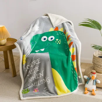 Фланелевое одеяло с двойна подплата от анимационен филм за деца, одеало за есента и зимата, одеало за спане, подарочное одеало, одеала за легла