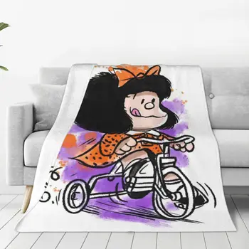 Фланелевое флисовое одеяло Mafalda за деца, Тийнейджъри, Възрастни, Меко, уютно, топло, пушистое