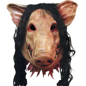 Хелоуин е Страшно Трион Маска със свинска глава Cosplay Парти Ужасяващи Маски на животни Костюм на Ужасите за възрастни Маскарадните Аксесоари
