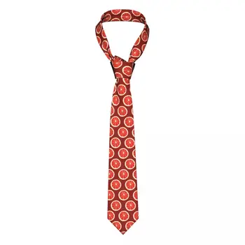 Червени резени лимон, вратовръзка Унисекс, Обтягивающий полиестер, 8 см, Класически вратовръзки за мъжете, Аксесоари за ризи, Вратовръзка за сватбени партита