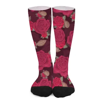 Чорапи с шарени тъмни рози, мъжки чорапи в стил хип-хоп, новости