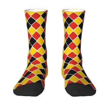 Чорапи със забавна принтом цвета на знамето на Германия, женски мъжки Чорапи Участък, Лято, Есен, Зима, Чорапи за екипажа на Немската гордост