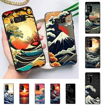Японската вълна Аниме Калъф За мобилен Телефон Samsung J 7 plus 7core J7 нео J6 plus prime J6 J4 J5 Мобилен Калъф