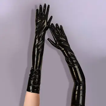 1 Чифт секси ръкавици за изпълнения над лакътя, декоративни женски клуб ръкавици в стил диско, пънк