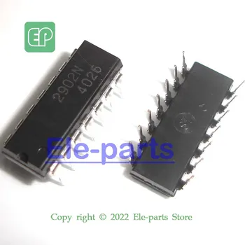 10 БР. На чип за Операционен усилвател NJM2902N DIP-14 NJM2902 2902N Quad с един източник на захранване