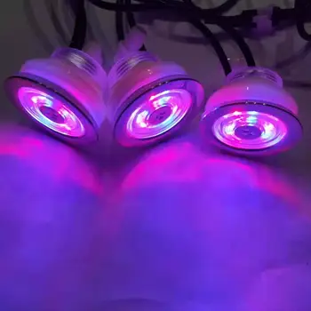15шт водоустойчива RGB LED подводен масаж джакузи въздушна струя пузырьковый led лампа с 2 ръчни контролери за осветление 2 адаптера 1 W