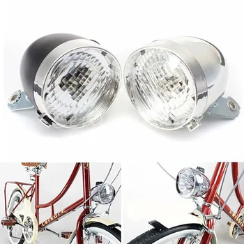 1БР Нощен велосипеден фенер с 3 светодиода Класически велосипедни фарове под Наем ретро главоболие предни противотуманный защитния фенер притежателя