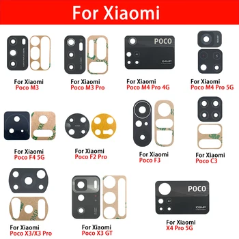 2 бр. За Xiaomi Poco X4 X3 GT F3 F4 F2 Pro C3 M3 M4 Pro 4G 5G Задната Камера Стъклен Обектив С Лепилен Стикер + Инструмент на Обектива на Камерата