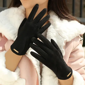2021 Нови Модни Дамски ръкавици Grace, Дамски зимни Реколта ръкавици за шофиране със сензорен екран, запазването на топлина, Ветроупорен ръкавици, Ръкавици без пръсти, Директна Доставка на G072