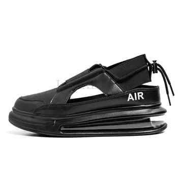 2023 Летни Луксозни Маркови Оригинални Дизайнерски черни Улични сандали Hombre, Мъжки модни Нови бели обувки в римски стил за всеки ден