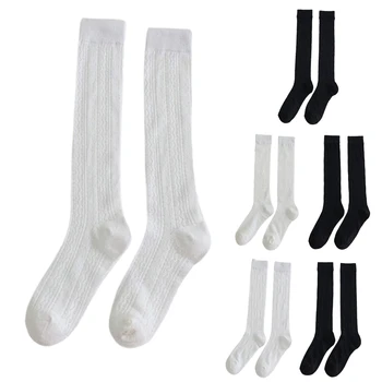 2023 Нови Дамски Летни чорапи до коляното с ультратонкой мрежа за момичета, Японски стил Колеж, Плътен цвят, Выдалбливают Листа във формата на Диамант