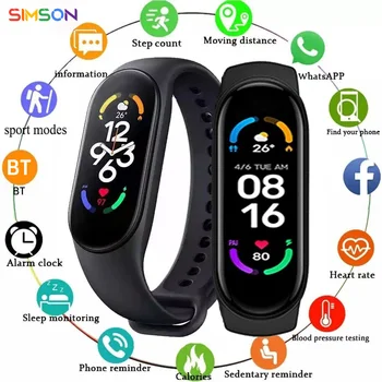 2023 Новите Смарт часовници M7pro Smartband, Умни часовници с сърдечния ритъм, Фитнес Тракер, Спортен Маншет за Измерване на Кръвно Налягане Mi Band 7 За Мъже И Жени