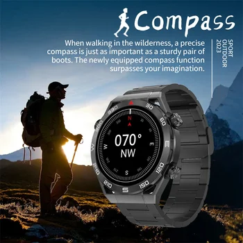 2023 Спортни смарт часовник с NFC Компас, мъжки AMOLEDIP68, Водоустойчив smart-часовници, GPS-проследяване на Потребителския набор, Отговор на покана за Huawei Android