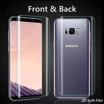 3D Извити Задната и Предната Мека Фолио За samsung Galaxy S8 plus S6 S7 Edge S10 Plus E Screen Protector Sansung S9 S20 Plus Note 8 9