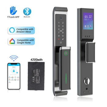 3D Фотоапарат TTlock Водоустойчив Bluetooth, Wifi Умен Заключване с отпечатъци от пръсти Електронен Интелигентен Биометрични Кодекс Цифрова Система за Заключване на вратите 문 도어락