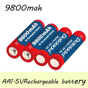 4 ~ 24 бр./лот, акумулаторна батерия тип АА 9800 mah, 1,5, Нова алкална акумулаторна батерия за детектори за дим, електрически играчки и много други.