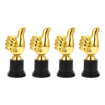 4 Бр. Детски Невероятен Трофей Златен Начало декор Thumb Awards Подарък Конкурсната модел Пластмасов Дете