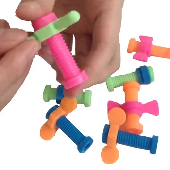 4шт Цветни ABS Завинчивающиеся играчки, Въртящи се Включва Пеналы, Детски Сензорни Играчки за облекчаване на стреса, играчки-Неспокойни за деца с аутизъм, подаръци