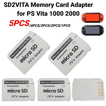 5-1 бр. V6.0 SD2VITA за PS Vita Игрална карта памет TF Адаптер за карти PSV 1000 2000 SD Адаптер за карти 3,60 Системен Държач за карти Micro SD