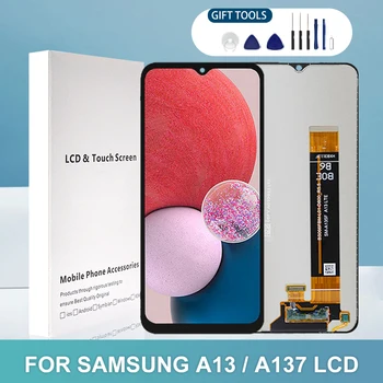 6,6-Инчов Дисплей A13 За Samsung Galaxy A137 LCD сензорен панел Дигитайзер A137F Екран A137F/DSN A137F/DS събере С рамка