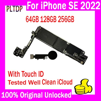 64 GB 128 GB дънна Платка за iphone SE3 2022 дънната Платка Pure Icloud Оригинален Отключена С/без логически платки Touch ID Добра работа