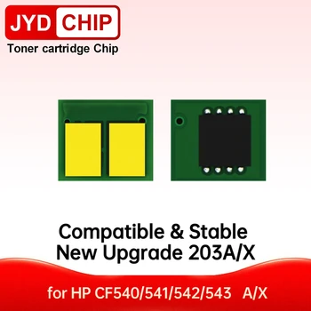 CF540A CF541A CF542A CF543A 203А Нулиране на чип на тонер за HP M254 M281 M280 Размер OEM чип касета