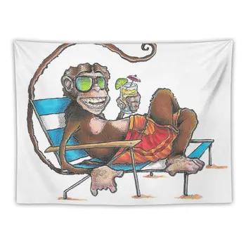 Chilllin'Гоблен с Маймуна, Стенен декор, Окачен Интериор в стил Спални, Гоблен на стената, килима на стената