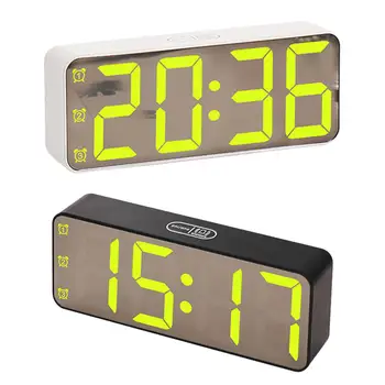Digital alarm clock RGB, Електронни часовници с гласов контрол, Десктоп Огледало, Будилници, Спални за дома, Спалня в хотел, Бар, Хол