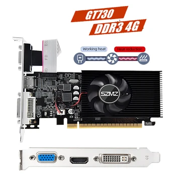 GT610 1/2 GB Видео карта PCIE X16 2.0 За Видео карта NVIDIA GeForce GT 610 DDR3, VGA HD DVI 64Bit 1800 Mhz GT610 GPU Настолен Компютър