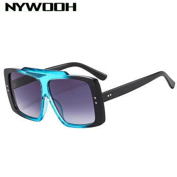 NYWOOH/ Дамски модни слънчеви очила Оверсайз, Луксозен Брендовый дизайн, пълнозърнести черни слънчеви очила, Дамски очила за шофиране, нюанси UV400