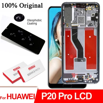 OLED-дисплей За Huawei P20 Pro LCD дисплей с Сензорен екран, цифров преобразувател В Събирането За CLT-L09, CLT-L29, CLT-AL01, 100% Оригинални, 6,1 